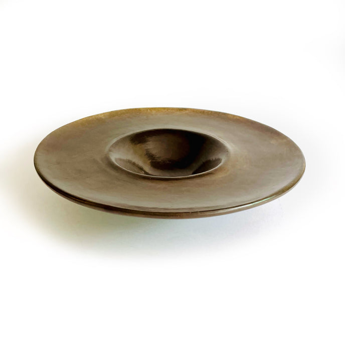 Burnished Clay Deep Plate - Large - Brown