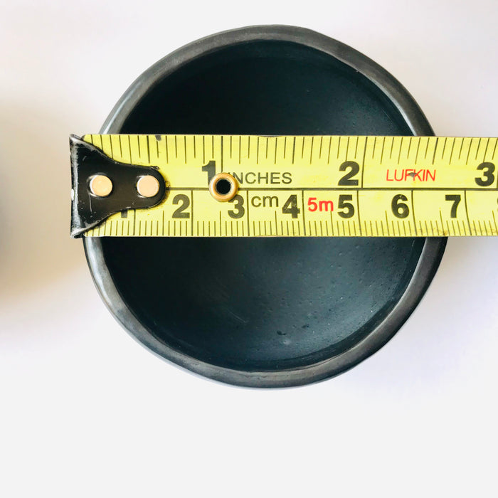 Black Clay Mezcal Copita - Wide with Straight Edges