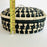 Black & White Palm Fiber Tortillero / Bread Basket - Medium