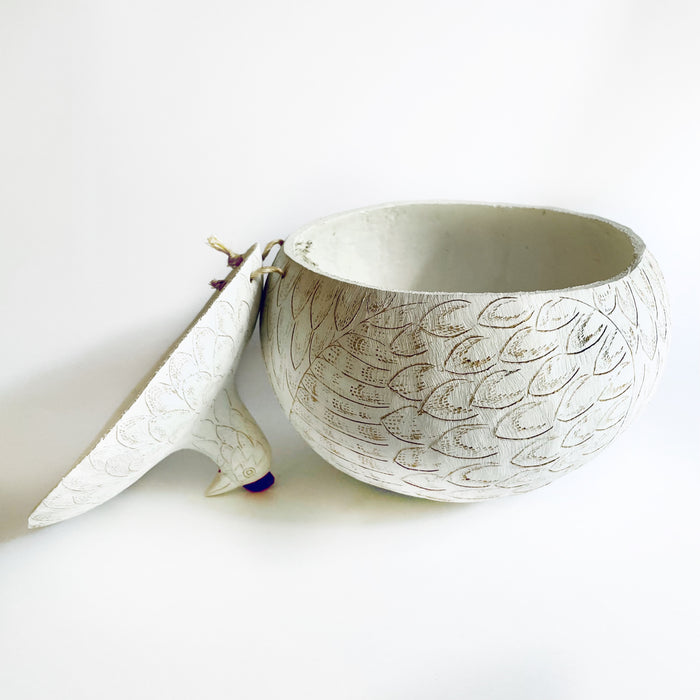 Carved Gourd Tortillero - Hen