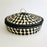 Black & White Palm Fiber Tortillero / Bread Basket - Medium