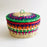 Colorful Palm Fiber Tortillero / Bread Basket