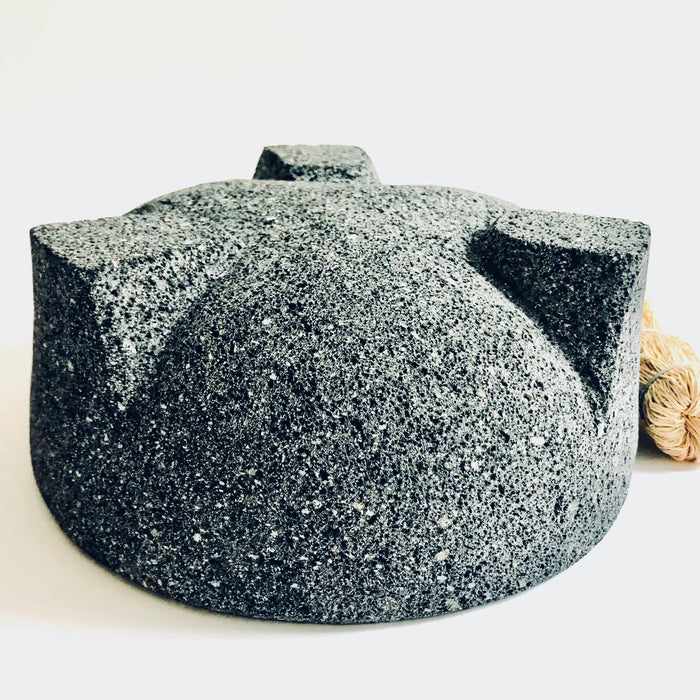 Volcanic Rock Mortar & Pestle - Molcajete - 3 Legged Short - 8”