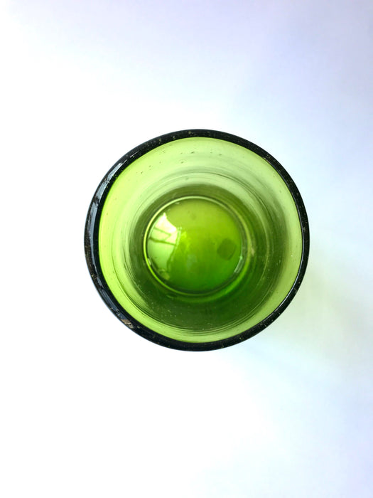 Mexico 1492: Cylindric, hand blown glasses, handmade in Mexico, the essential ingredient of every gathering. Lime green. 