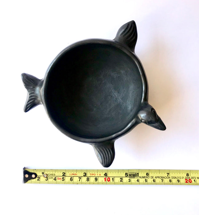 Black Clay Bird Headed Salsa Bowl