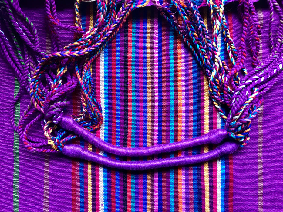 Mexico 1492: Hand-woven on a back-strap loom, by the imaginative artisans in Chiapas, Mexico, with a passion for colors, and a great talent to put those colors together masterfully. Good for any market shopping, plus environment friendly.