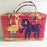 Pink Palm Fiber Picnic Basket