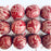 Carved Gourd Ornamental Sphere - Red