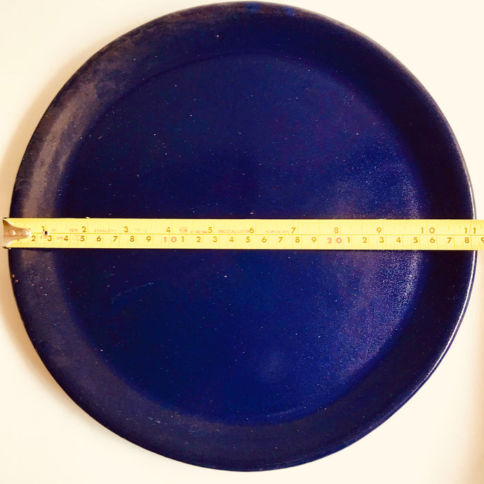 Glazed Clay Plate - Large - Cobalt Blue