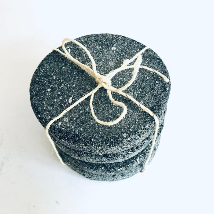 Volcanic Stone Coasters - Round - Set of 4