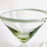 Blown Glass Margarita/Martini Glass With Colored Rim