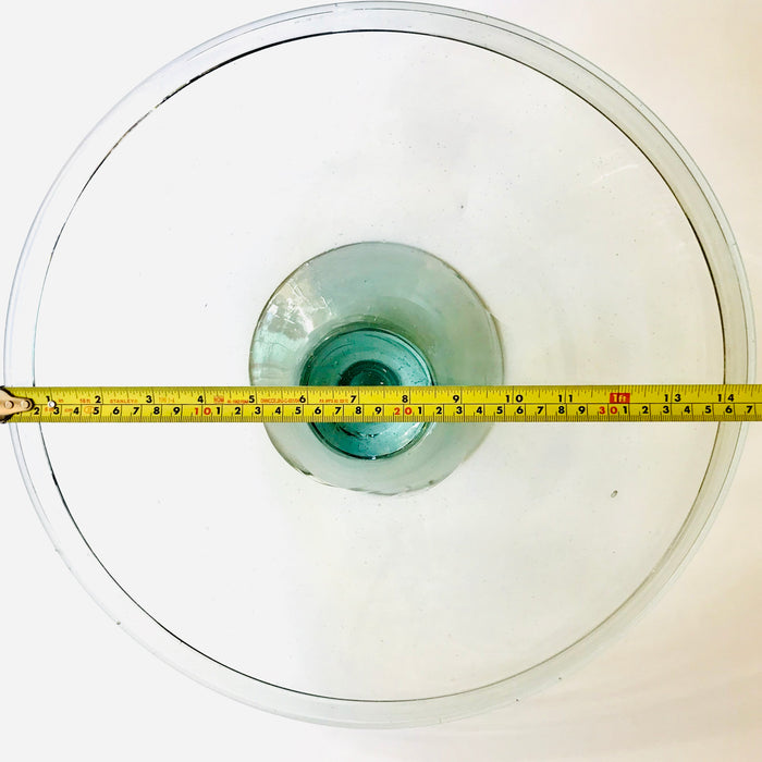 Blown Glass Cake Stand with the Bell - Large
