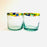 Blown Glass Tumbler With Colored Rim