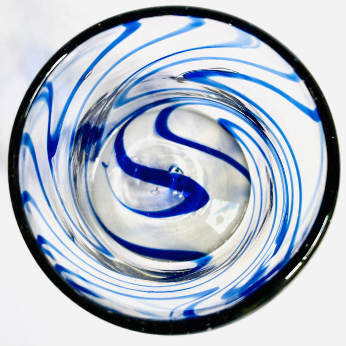 Blown Glass Swirl Tumbler