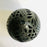 Black Clay Carved Candelholder - Egg Shaped - Large
