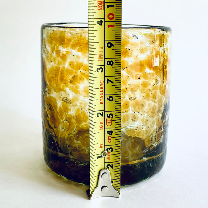 Blown Glass Tumbler With Speckles