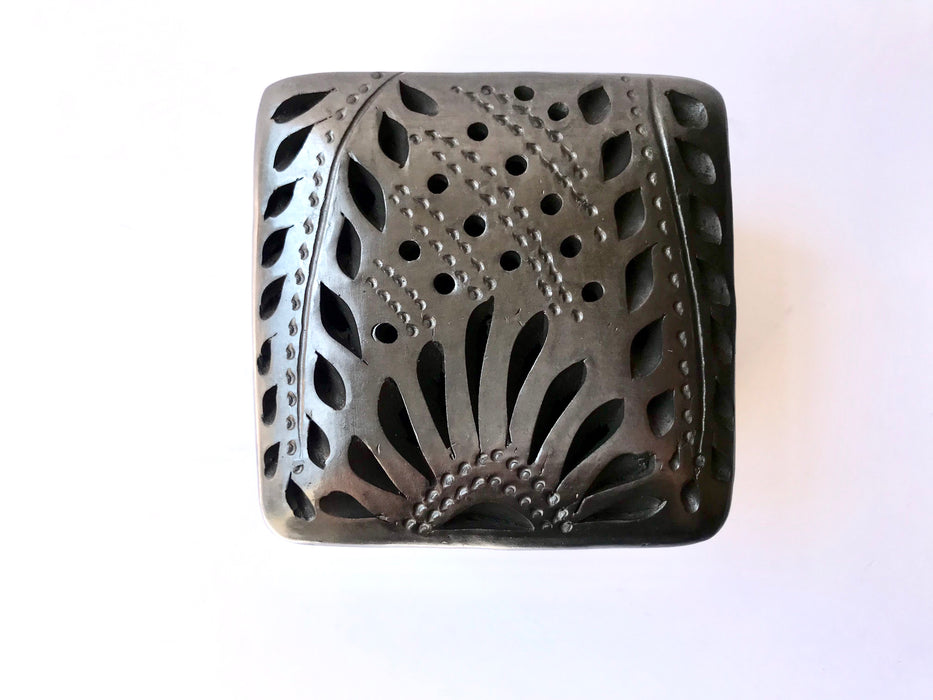 Black Clay Sugar and Cream Packet Holder