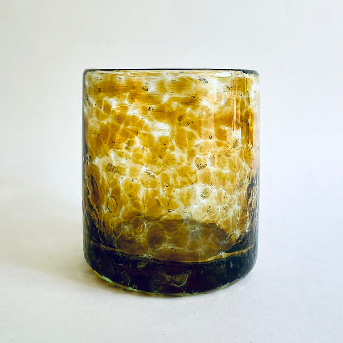 Blown Glass Tumbler With Speckles