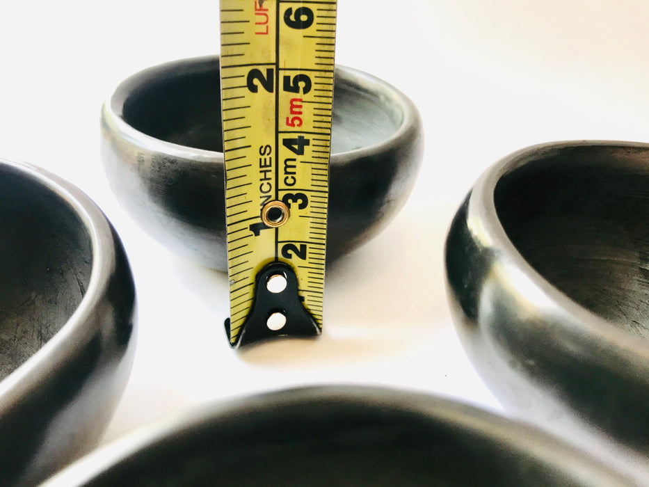 Black Clay Mezcal Copita - Wide with Curved Edges