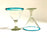 Blown Glass Margarita/Martini Glass With Colored Rim