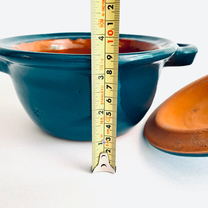 Glazed Pot - Cazuela - Small - Peacock Turquoise