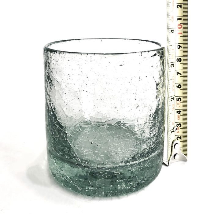 Crackled Blown Glass Tumbler