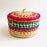 Colorful Palm Fiber Tortillero / Bread Basket