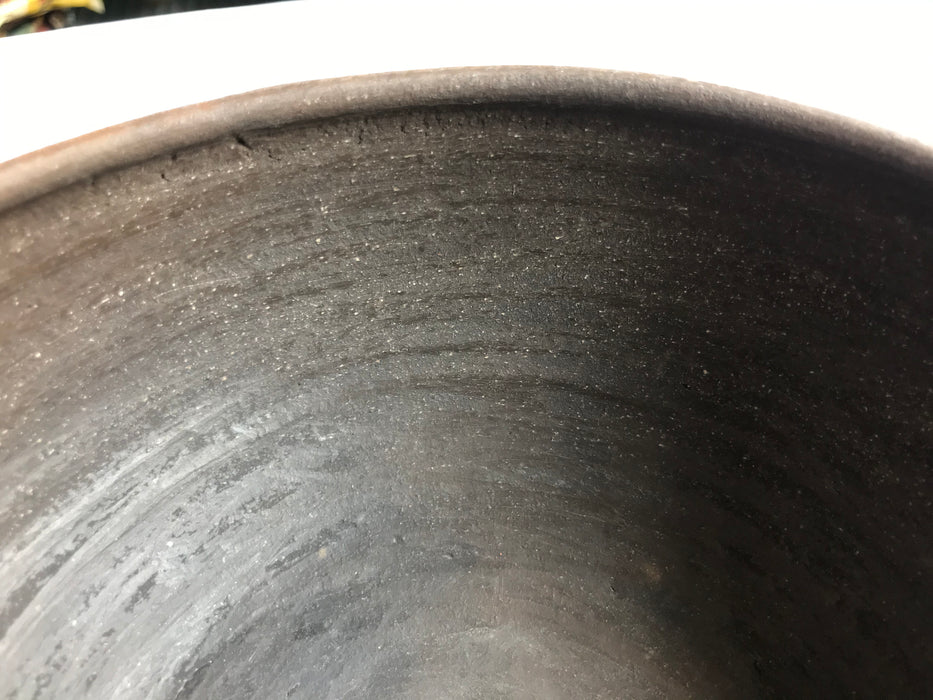 Brown Smoked Clay Bowl 6”