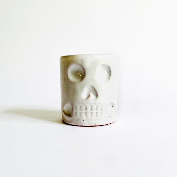 Glazed Clay Calavera Tequila/Mezcal Shot Glass