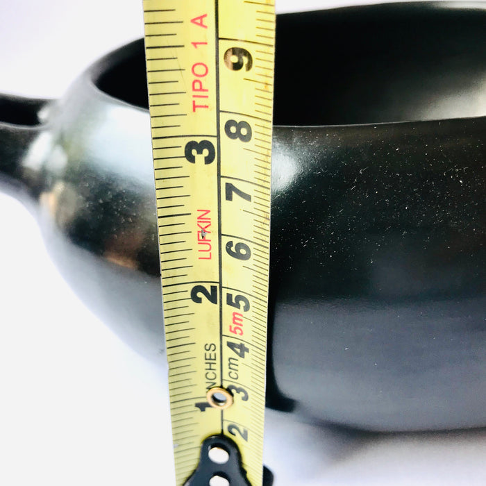 Black Clay Pot with Lid