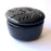 Mexico 1492 - round black clay sugar bowls with carved lids. Hand made and carved in Oaxaca. 