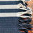 Wide Striped Placemats - Navy & White - Handmade on Pedal Loom - Set of 4