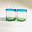 Blown Glass Tumbler With Colored Rim