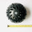 Black Clay Carved Candelholder  H4" D6"