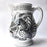 White Hand-Painted Glazed Pitcher