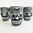 Black Hand-Painted and Glazed Calavera Tequila/Mezcal Shot Glass