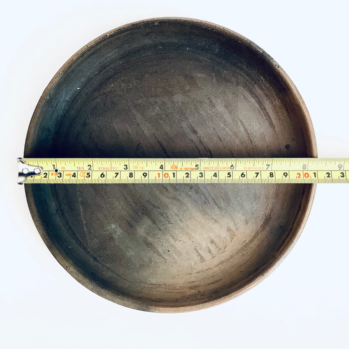 Brown Smoked Clay Plates with High Borders - Medium 8”