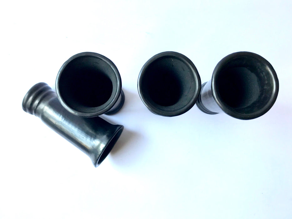 Black Clay Tequila/Mezcal Shot Glasses - Tall