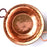 Mexico 1492: A hammered copper saucepan (or better known as cazo in Mexico), handmade in Santa Clara del Cobre, by one of the oldest, most respected coppersmith workshops of don Viduel. The copper hammering process is lengthy and arduous, but the shaping is done through a series of soft hammer blows that create the recognizable indentations on the surface. 