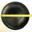 Black Clay Plate - Glossy - Medium 24cm/9.5”