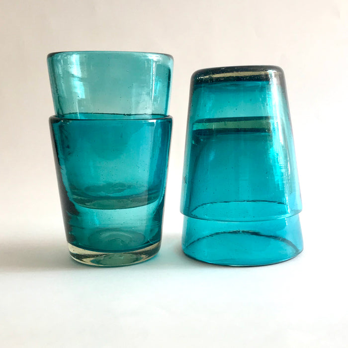 Blown Glass Conical Tumblers - Set of 4