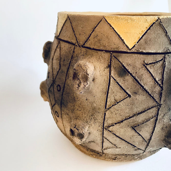 Smoked Clay Tzompantli Bowl - Large