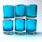 Mexico 1492: Hand blown shot glass with the trapped bubbles that pop color and start the fiesta on every occasion. Made by the master blowers in Mexico. Turquoise. 